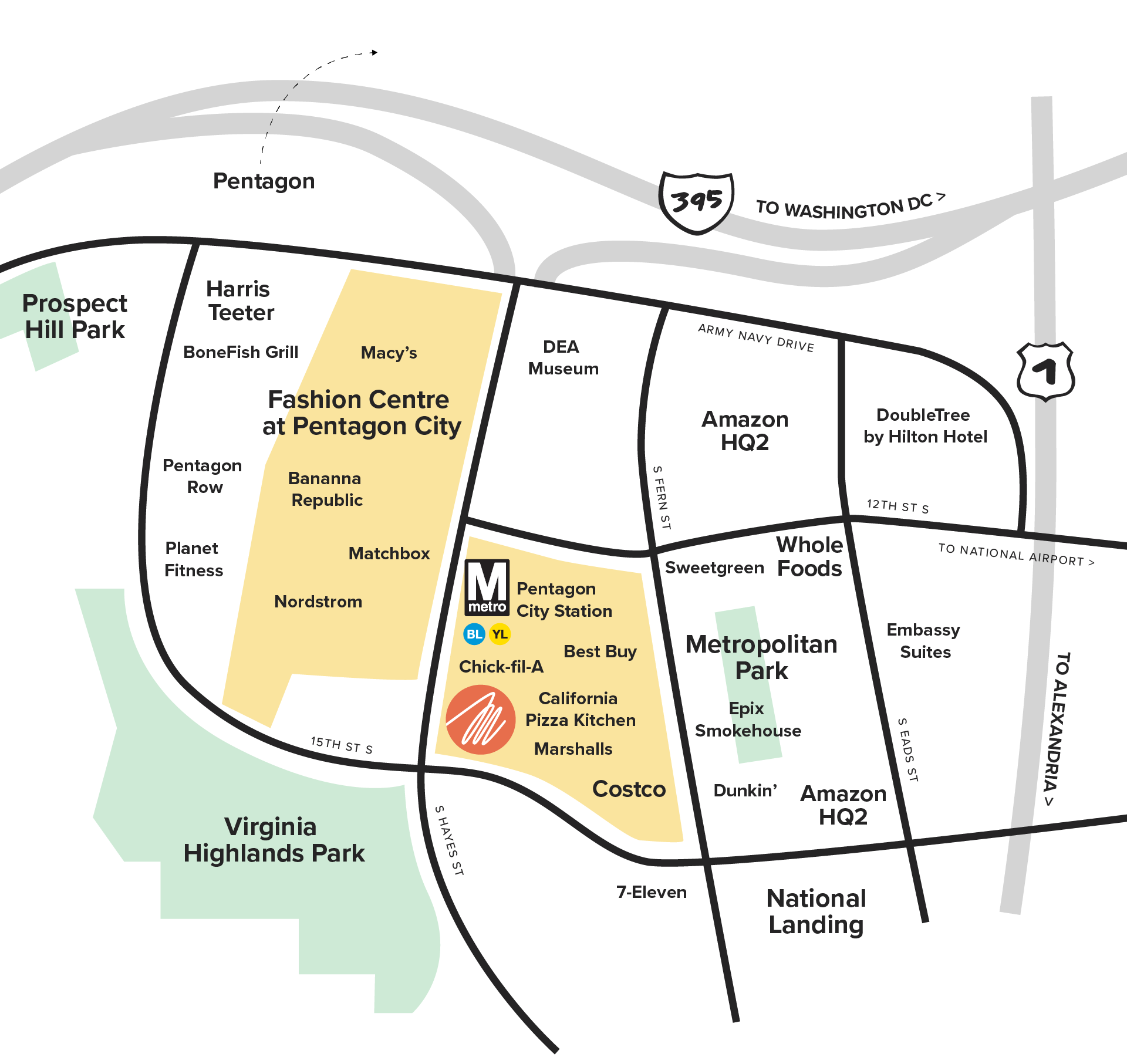 The Milton neighborhood map
